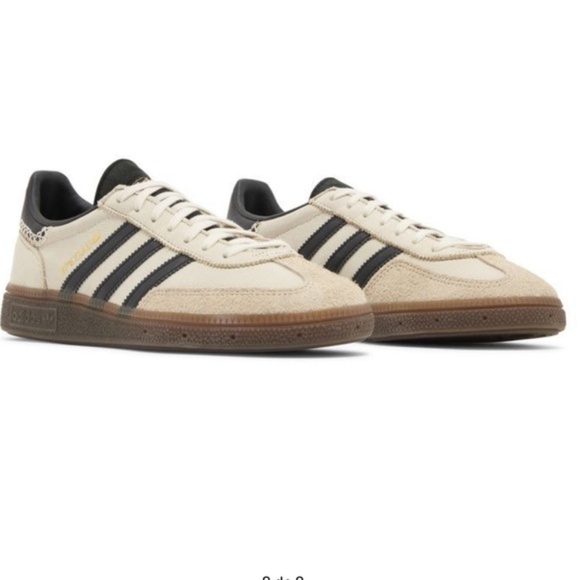 Like NEW! Adidas Handball Wales Spezial Wonder White Black somba Bonner Sneakers - Picture 3 of 12